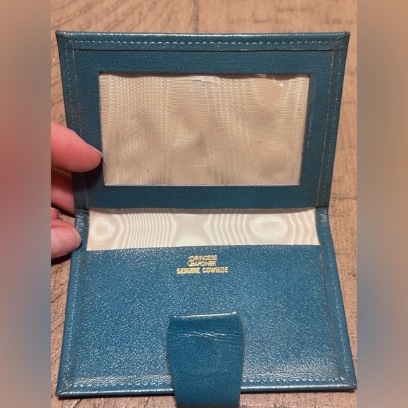 Vintage Princess Gardner Wallet Blue Studded 1960s Cowhide Leather - Picture 3 of 3